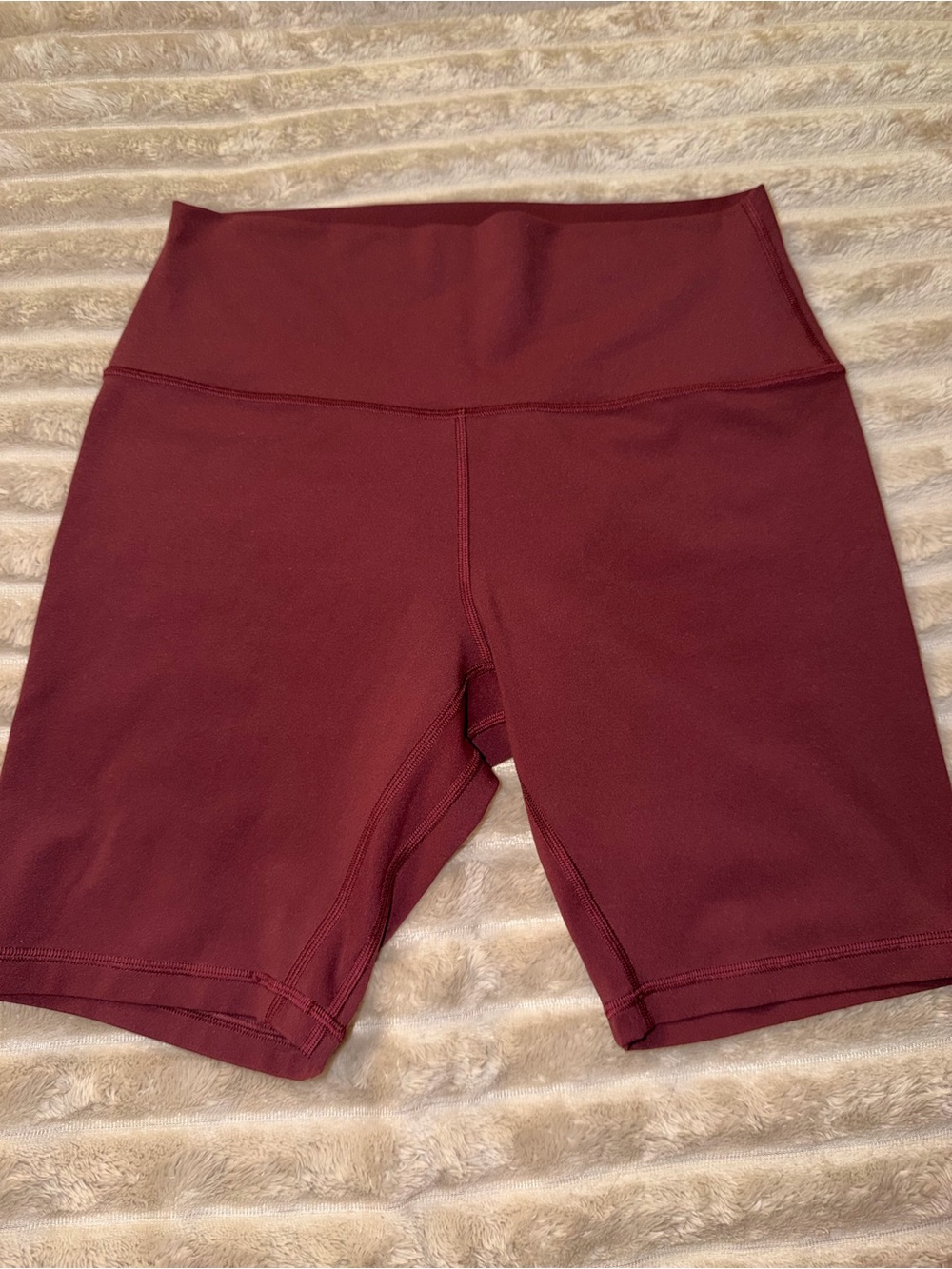 Size 10 lululemon align shorts 6 inch length  wine color
